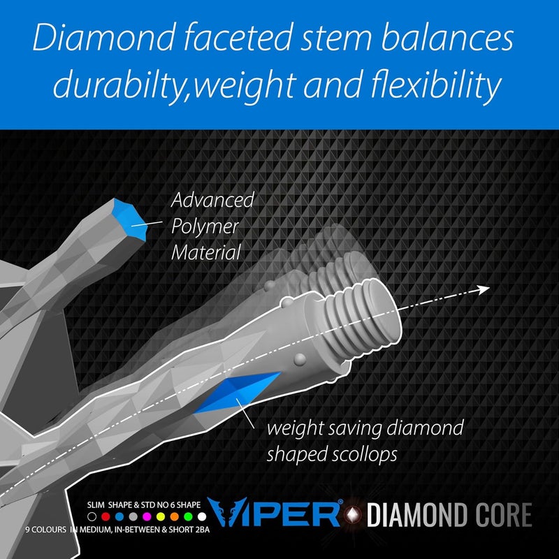 Viper Diamond Core Integrated Dart Flight & Shaft System - Precision Darting Accessory with Tough Polymers for Enhanced Performance, Set of 3 - Image 4